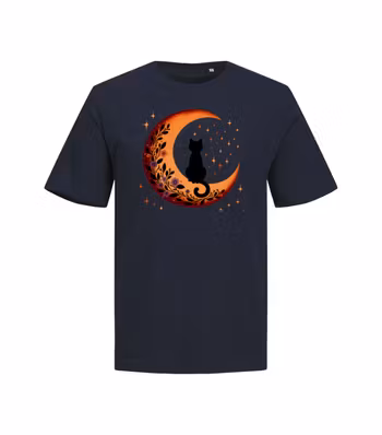 T-shirt  Unisex - Katt på månen