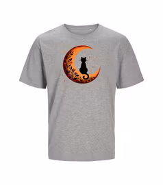 T-shirt  Unisex - Katt på månen
