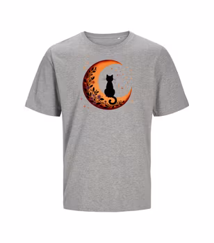 T-shirt  Unisex - Katt på månen