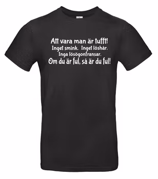 Att vara man är tufft...