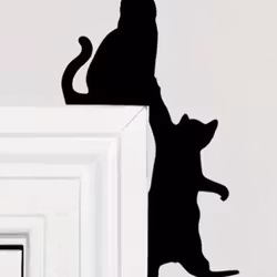 Dörrkarm hörndekor "Katt håller tass"