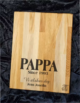 Skärbräda i ek till älskade Pappa 3