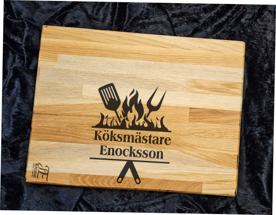 Skärbräda i ek till köksmästaren 2