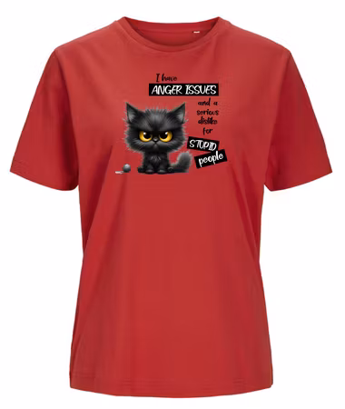 T-shirt Dam Angry Cat