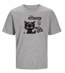 T-shirt Unisex Angry Cat