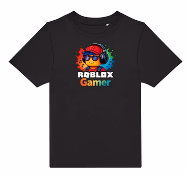 Roblox Gamer   T-shirt Barn Svart