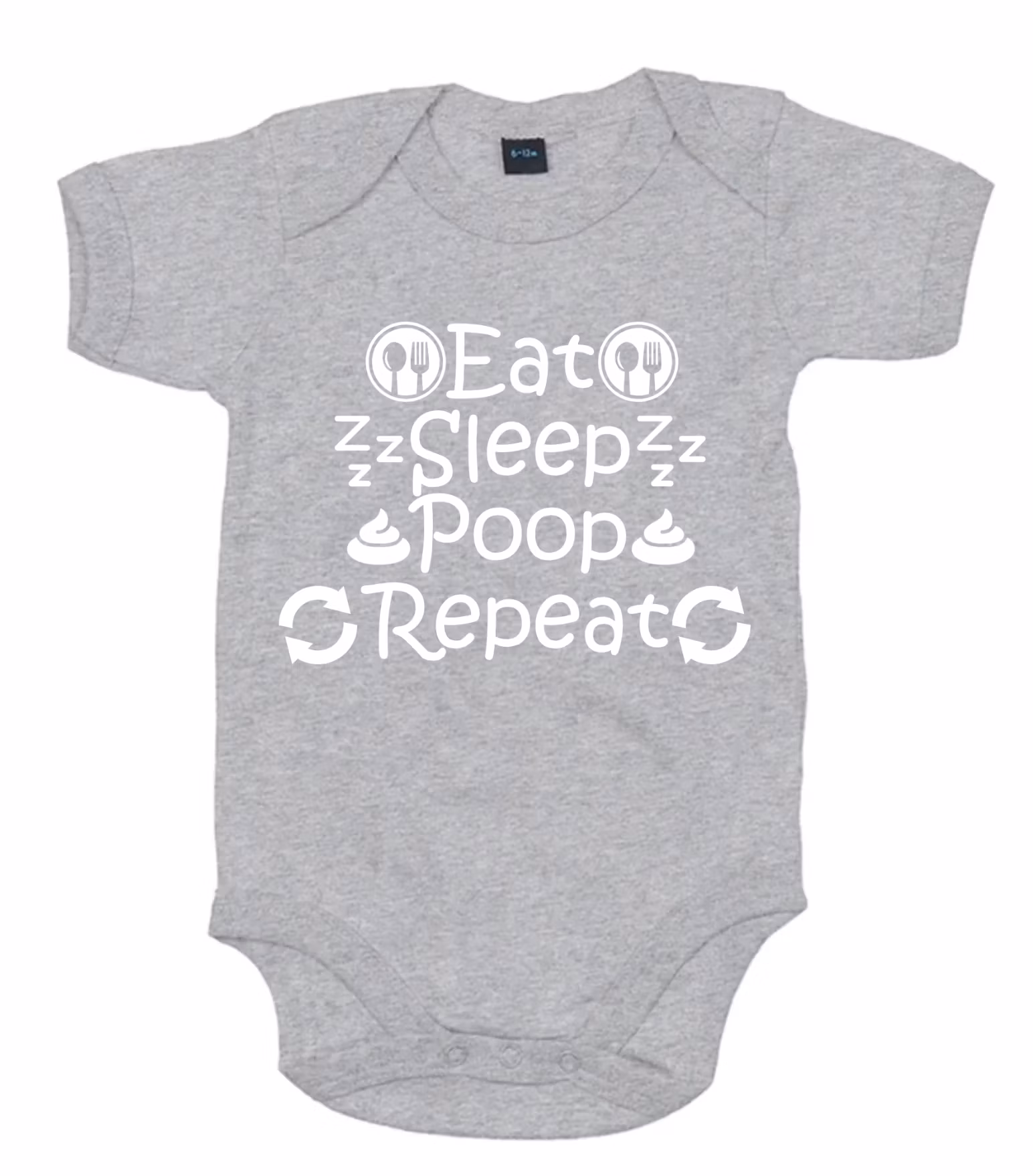 Kortärmad Body Eat Sleep Poop Repeat