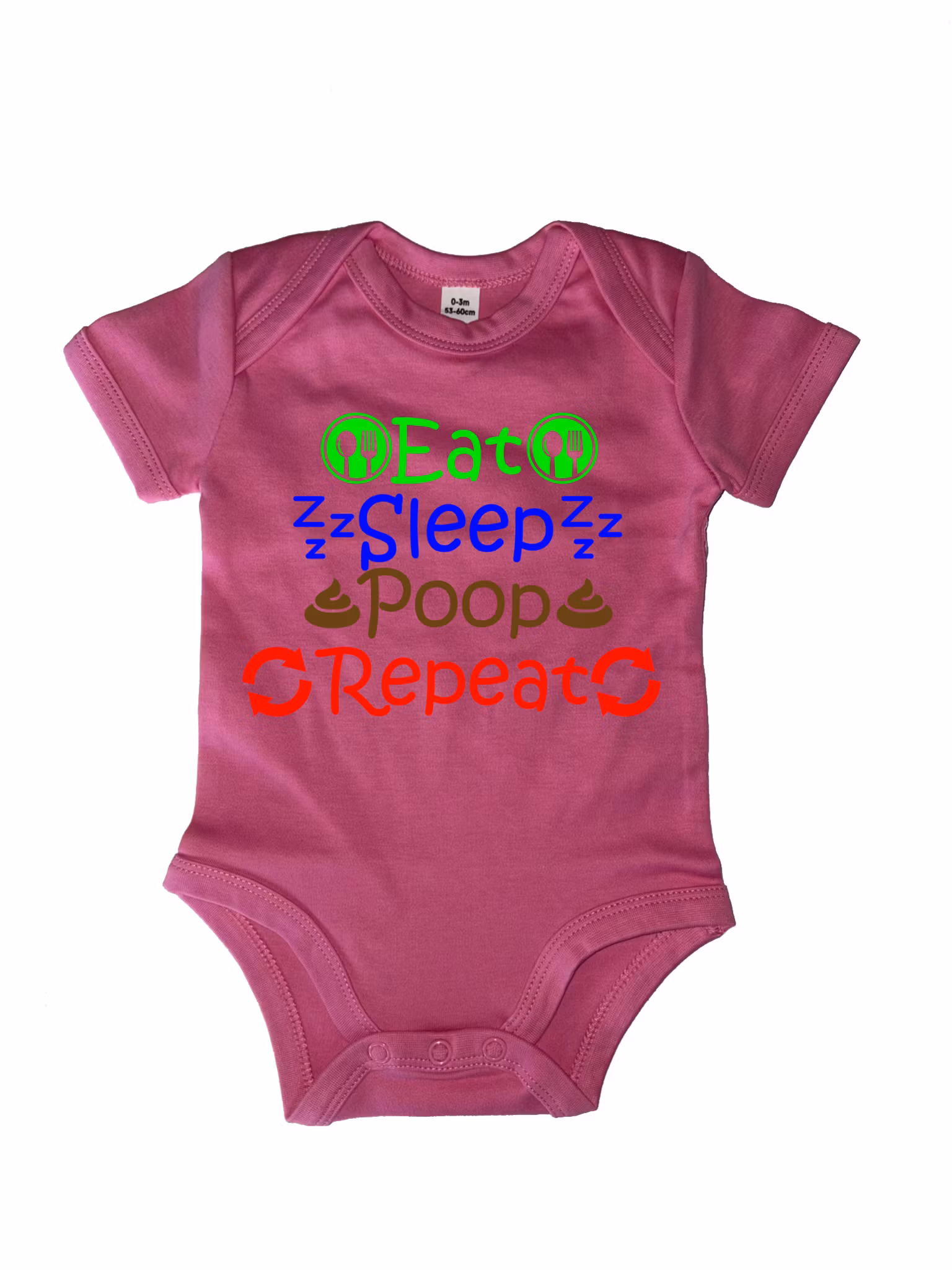 Kortärmad Body Eat Sleep Poop Repeat