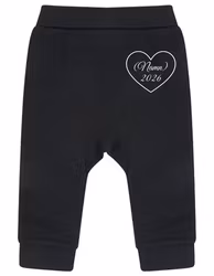 Mjukisbyxor med valfritt namn och år Med Hjärta