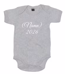 Kortärmad Body Med Valfritt Namn & År