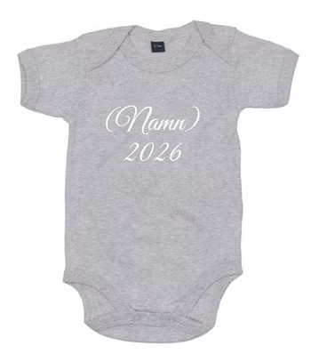 Kortärmad Body Med Valfritt Namn & År