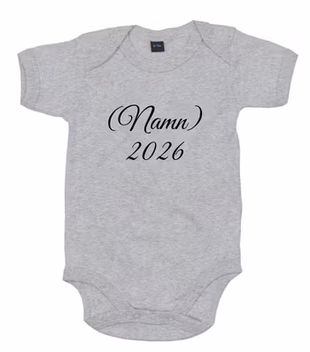 Kortärmad Body Med Valfritt Namn & År