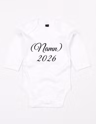 Långärmad Body Med Valfritt Namn & År