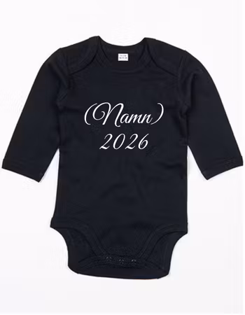 Långärmad Body Med Valfritt Namn & År