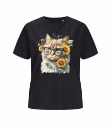 Katt med glasögon - T-shirt