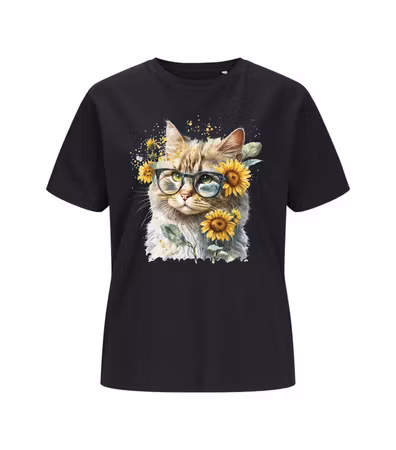 Katt med glasögon - T-shirt