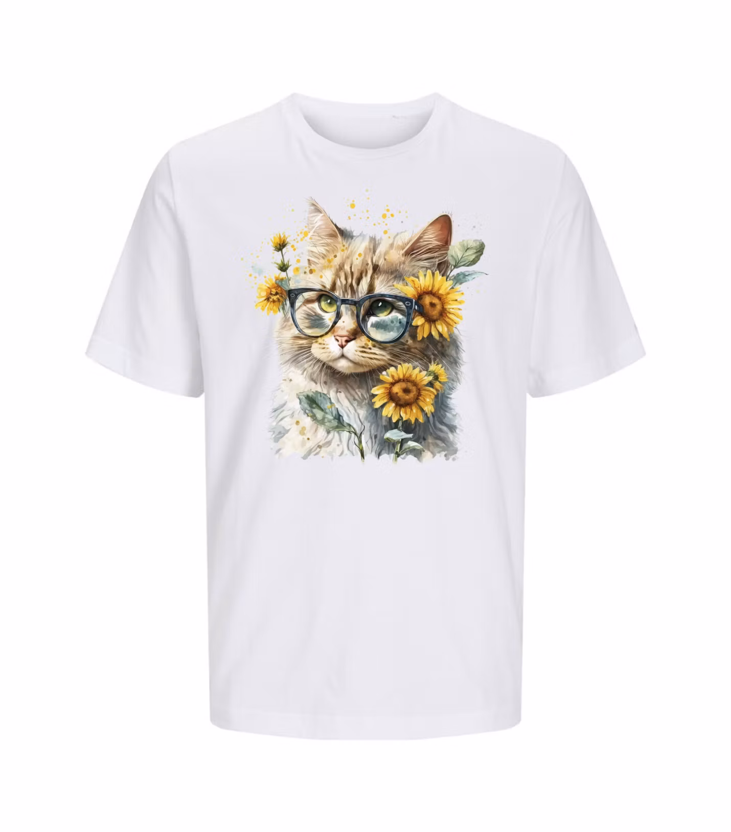 Katt med glasögon - T-shirt