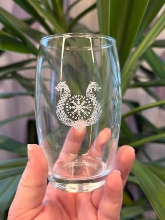 Graverat Glas med Valfri Text eller Bild