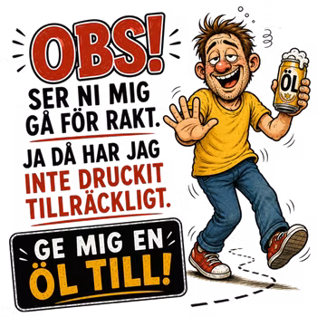 Ölburkshalvmaran Funktionslinne Herr – "Ge mig en öl till!"