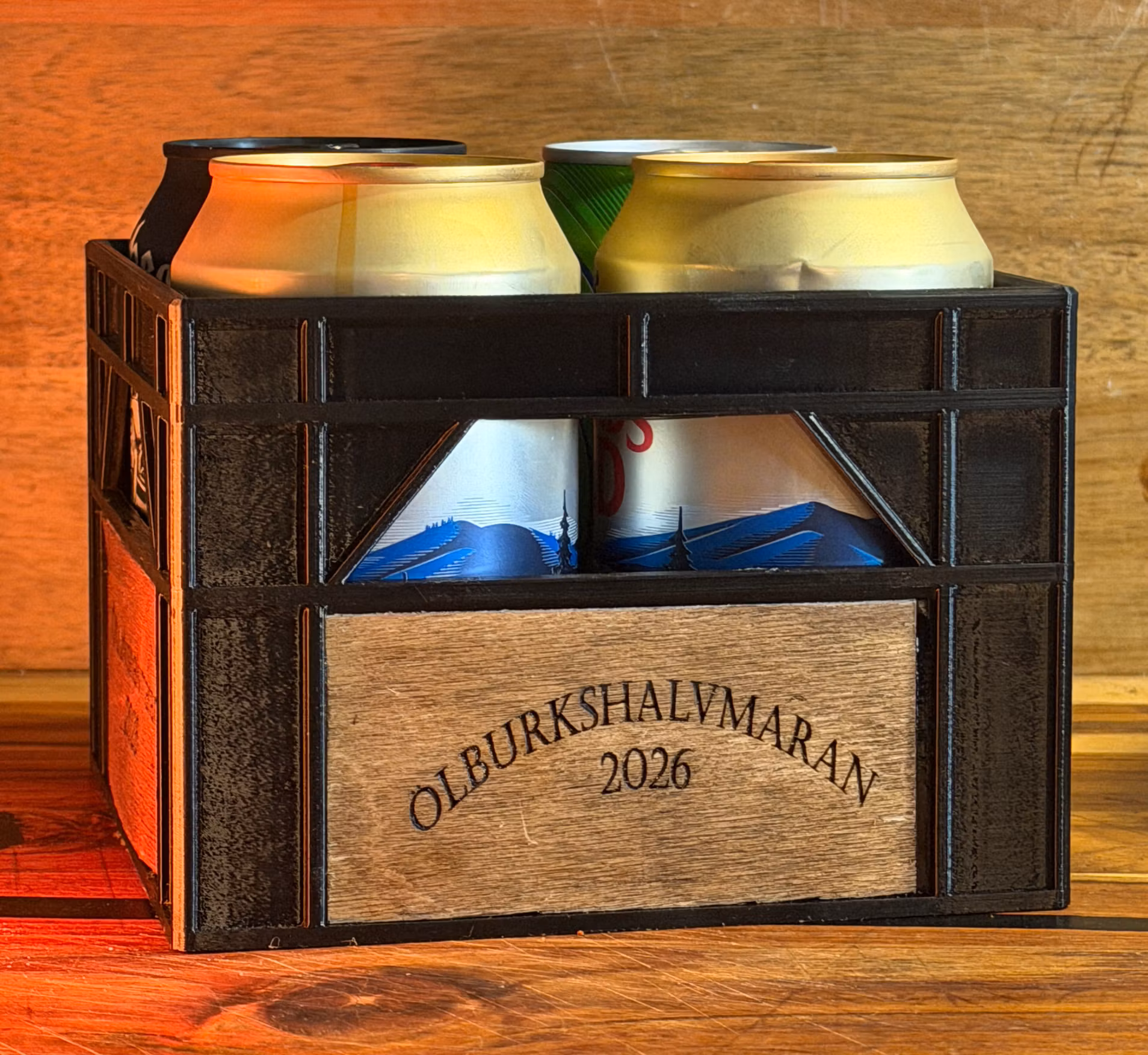 Ölburkshalvmaran Mini-Back – För 4 Burkar