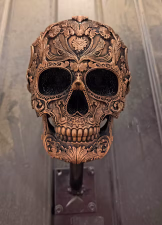 3D-printad hjälmhållare Dödskalle – väggmodell!