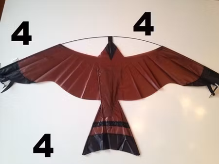 Fågelskrämma 5 meter med 2 st drakar. Fraktfritt