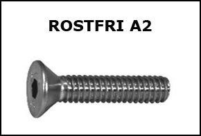 Försänkt insexskruv rostfri A2 - Materialexperten
