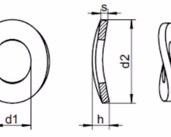 Böjd fjÀderbricka A2 KBA DIN137B