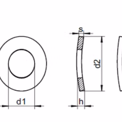 Böjd fjäderbricka A2 KBA DIN137A