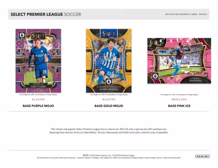 2023/24 Panini Select Premier League EPL Soccer Mega Box (Red Ice Prizms)