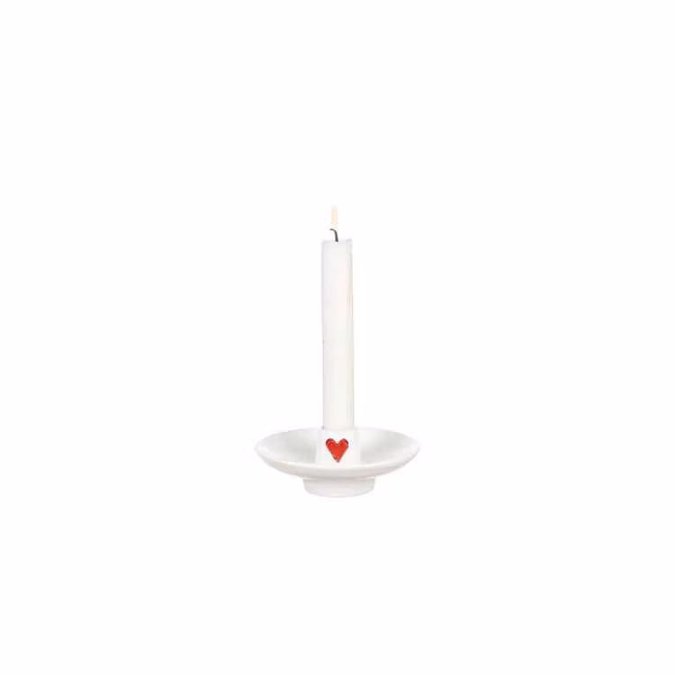 Ljusstake med rött hjärta