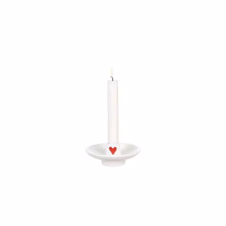 Ljusstake med rött hjärta