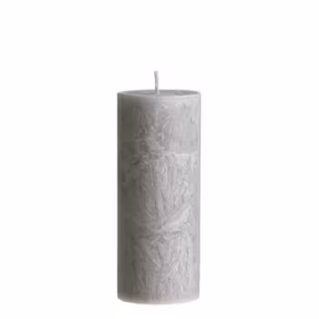 Blockljus ljusgrå 6x15 cm