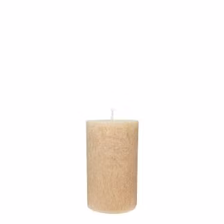 svenska handgjutna 100% stearin stearinljus blockljus spetsmönster 6x10 cappuccino