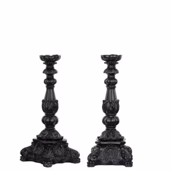 Ljusstake brunsvart 13x31 cm