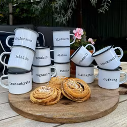 Emaljmugg på skånska - pibesill