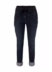 Jeans med resår och knytband