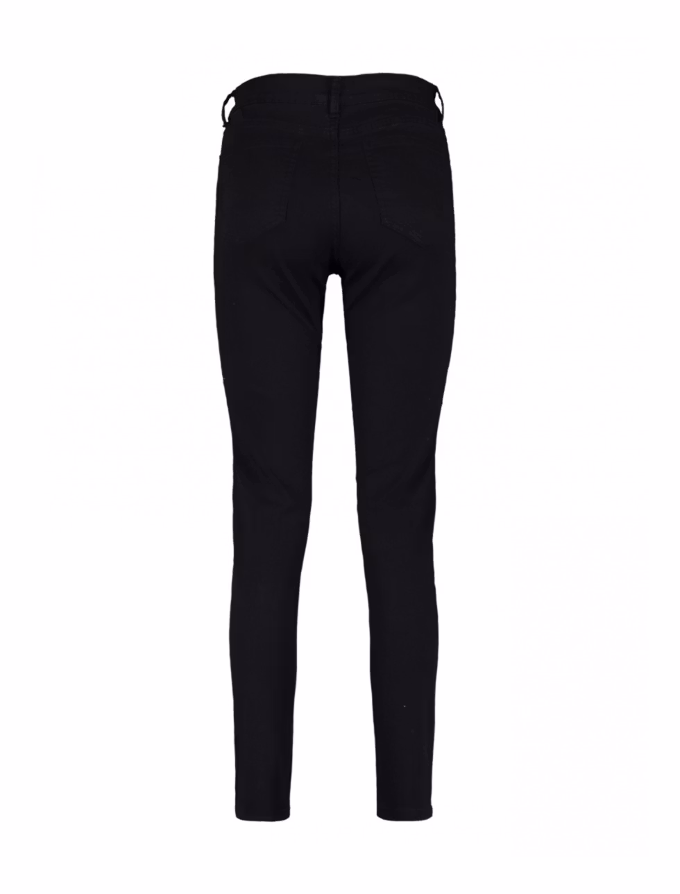 byxa marinblå femficksmodell cropped fit mid waist