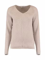 Stickad tröja i beige