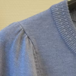 Stickad tröja, jeansblå
