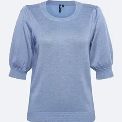 Stickad tröja, jeansblå