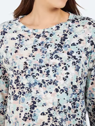 Topp 3/4 ärm, gul & aqua