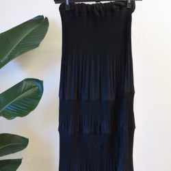 Veckad kjol med resår i midjan