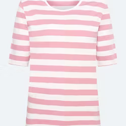 Randig topp, rosa/vit