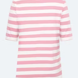 Randig topp, rosa/vit