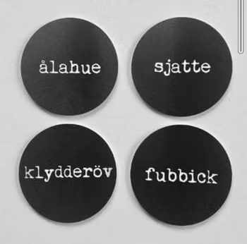 Glasunderlägg på skånska, 4-pack