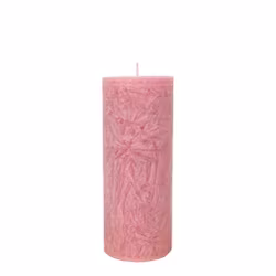 Blockljus gammelrosa 6x15 cm