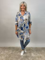 Långskjorta blå