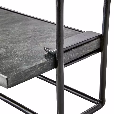 Vägghylla svart marmor