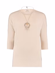 Topp med halsband - sand